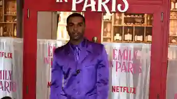 Alfie" actor Lucien Laviscount from "Emily in Paris" at an event in December 2022