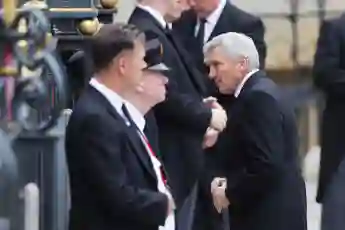 Michael Middleton arrives for the Queen's funeral