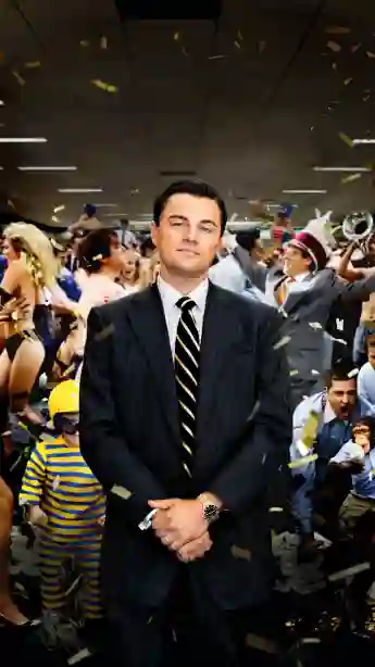 Leonardo DiCaprio en una imagen promocional de la película 'The Wolf of Wall Street'
