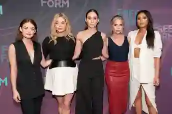 Lucy Hale, Sasha Pieterse, Troian Bellisario, Ashley Benson, and Shay Mitchell 2016 ABC Freeform Upfront in New York City.