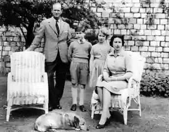 Prince Philip, Prince Charles, Princess Anne and Queen Elizabeth II June 1959
