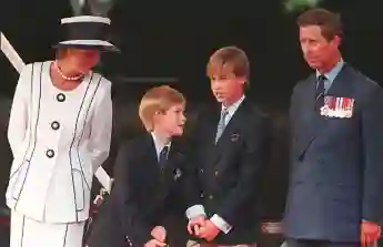 Princess Diana with Prince Charles and her sons William and Harry in 1995.