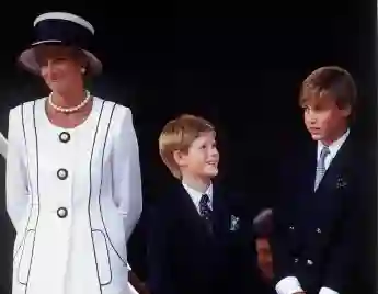 Princesse Diana, Prince William et Prince Harry 1995