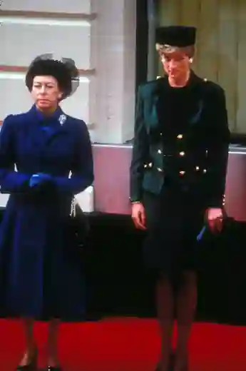 Princess Margaret and Princess Diana in 1991.