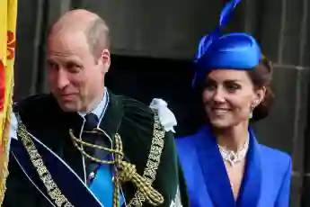 Prince William and Duchess Kate during Charles' coronation in Scotland