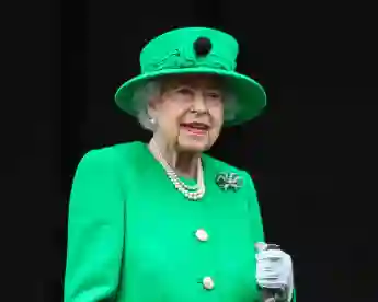 Queen Elizabeth II, accompanied by The Prince of Wales and The Duchess of Cornwall, The Duke and Duchess of Cambridge