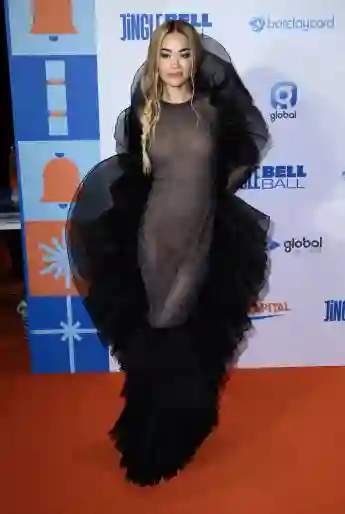 Rita Ora in a transparent look
