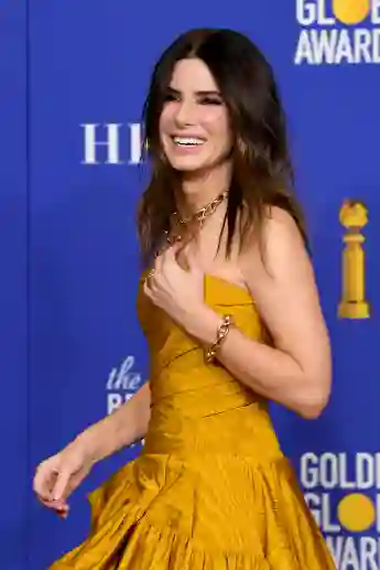 Sandra Bullock poses in the press room during the 77th Annual Golden Globe Awards, January 5, 2020.