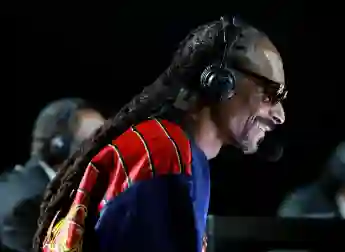 Snoop Dogg commentating during Mike Tyson vs Roy Jones Jr. presented by Triller on November 28, 2020, in Los Angeles, California.