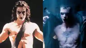 Brandon Lee and Bill Skarsgård in 'The Crow'