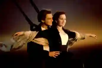 Leonardo DiCpario and Kate Winslet in 'Titanic' in 1997.
