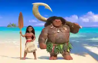 The characters "Moiana" and "Maui" in the 2016 Disney film "Moiana."