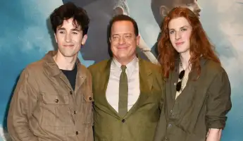 Brendan Fraser with his children