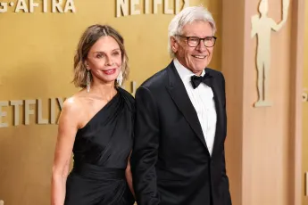 Calista Flockhart and Harrison Ford