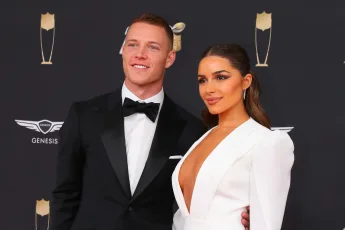 Christian McCaffrey and Olivia Culpo