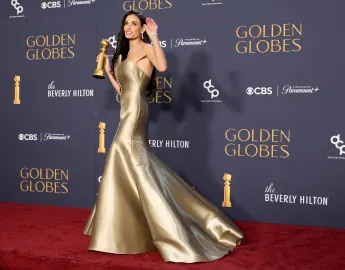 Demi Moore wins her first Golden Globe