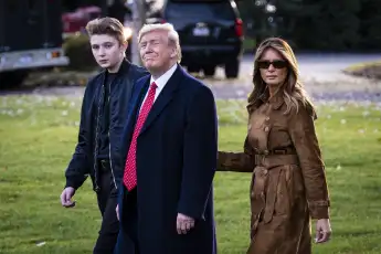 Donald Trump with Barron and Melania