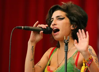 British pop singer Amy Winehouse perform