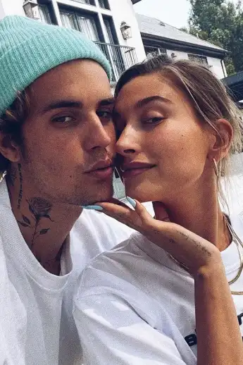 Hailey Baldwin with her husband Justin Bieber.