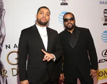 O'Shea Jackson Jr. and Ice Cube attend the 47th NAACP Image Awards.