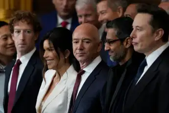 Mark Zuckerberg, Jeff Bezos, Sundar Pichai and Elon Musk