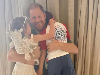 Prince Harry with his children