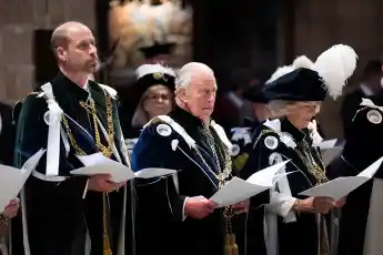 Prince William, King Charles III and Queen Camila