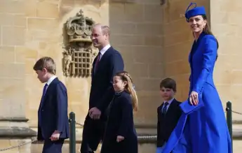 Prince William and Princess Kate with their children