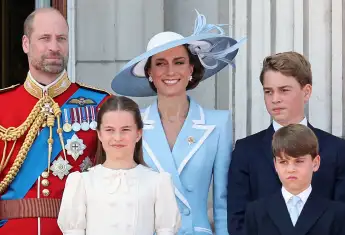 Prince William and Princess Kate with their children