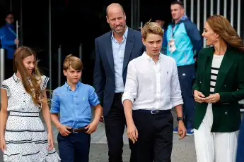 Prince William and Princess Kate with their children