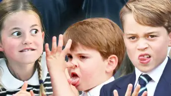 funniest faces of Charlotte, Louis and George