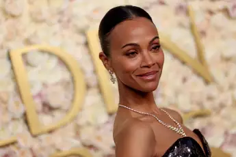 Zoe Saldana 2025 at the Golden Globes
