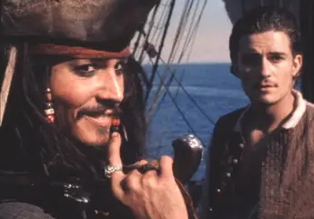 Walt Disney Pictures Presents Pirates of the Caribbean Johnny Depp & Orlando Bloom Photo By Elliott
