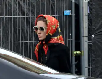 Angelina Jolie filming 'Maria'