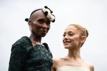 WICKED PHOTO CALL SYDNEY, Wicked cast members Cynthia Erivo (left), and Ariana Grande pose for a photograph during a med