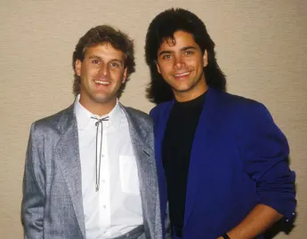 Apr 6 2005 DAVE COULIER AND JOHN STAMOS OF FULL HOUSE 06 1987 MICHELSON PHOTOS PUBLICATIONxINx
