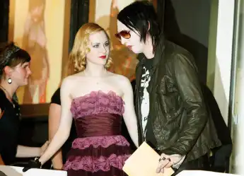 Evan Rachel Wood and Marilyn Manson in 2007.