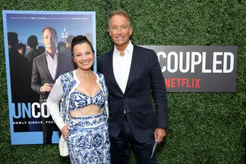 Fran Drescher and Peter Marc Jacobson at the premiere of "Uncoupled" on July 26, 2022