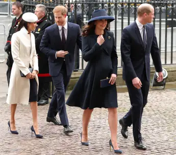 Prince William, Duchess Kate, Meghan Markle and Prince Harry at the Commonwealth Day service