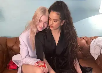 Hunter Schafer and Rosalía