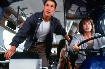 Film Still from Speed Keanu Reeves Sandra Bullock © 1994 20th Century Fox Photo Credit Richard For