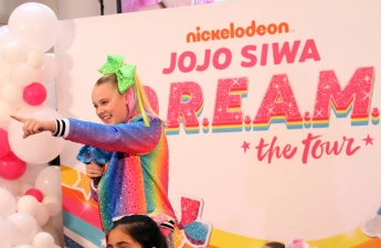 NEW YORK NY November 07 Jo Jo Siwa announces her tour during a live broadcast on YouTube at Suga