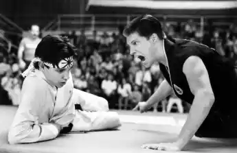 THE KARATE KID, PART III, from left: Ralph Macchio, Sean Kanan, 1989. Columbia Pictures/courtesy Everett Collection ©Col