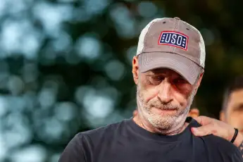 Senate passes the PACT Act Someone puts a hand on Jon Stewart s shoulder as he pauses to compose himself while speaking