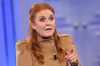 Sarah Ferguson, Duchess of York, guest of Rai talk show Porta a Porta, presents her book 'Her Heart for a Compass'. (Antonelli/AGF/Maria Laura Antonelli)