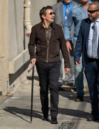 Celebrities outside the Jimmy Kimmel Live! studios Featuring: Jeremy Renner Where: Los Angeles, California, United State