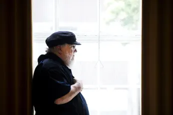 STOCKHOLM 2015-06-23 Författaren George R.R. Martin fotograferas i Stockholm pa tisdagen. Martin är skaparen av romanser