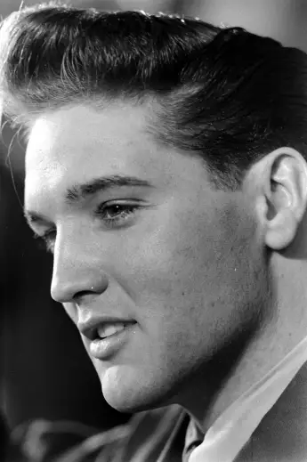 Close-up of Elvis Presley during his return from army service, United States, 1960.Al Fenn/The LIF