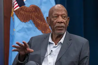 August 2, 2023, Washington, DC, United States of America: American actor Morgan Freeman comments during a discussion on