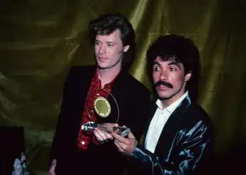 **FILE PHOTO** Daryl Hall Sues And Files Restraining Order on John Oates. Hall and Oates pictured in New York City in 19